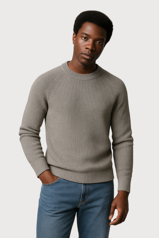 Ribbed Crewneck Sweater