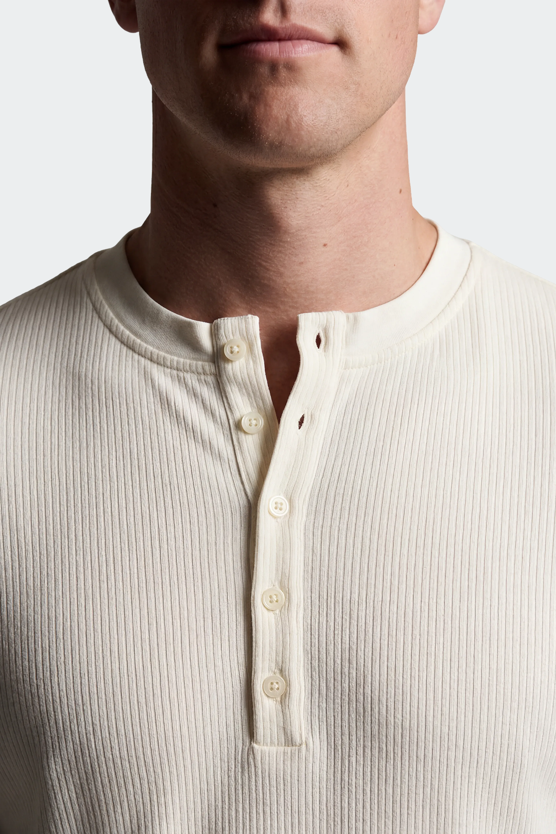 Ribbed Long Sleeve Henley Shirt-thumbmail-8