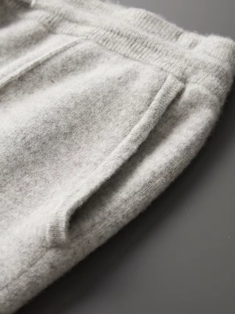 Men's Pure Extra-Fine Merino Wool Leisure Trousers-thumbmail-6