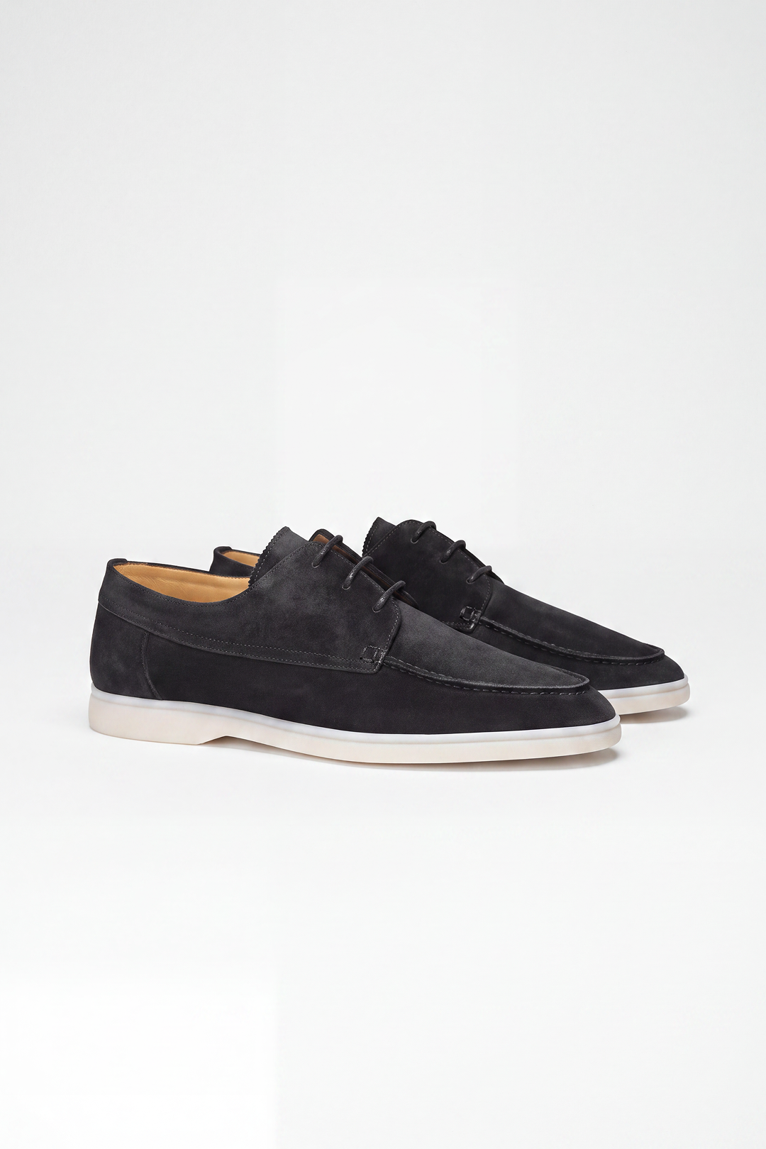 Men’s Suede Loafers Regular Fit Leather Lace-up Closed Toe-thumbmail-1