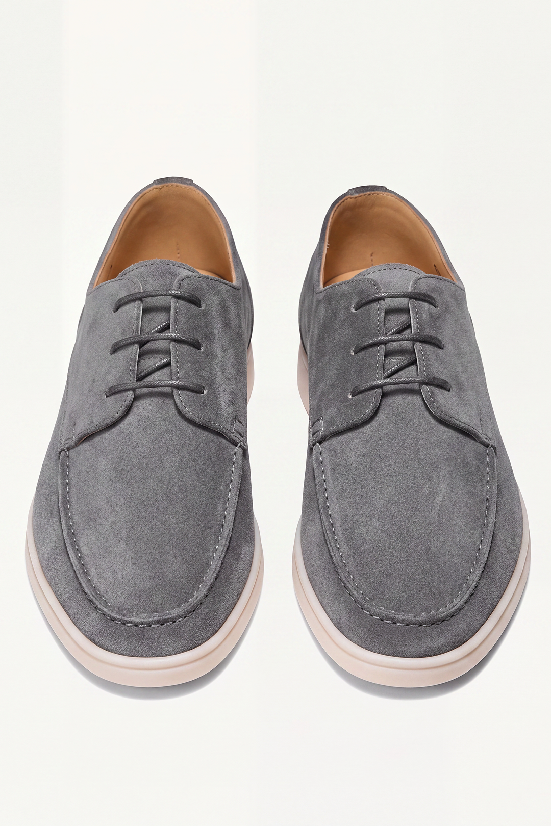 Men’s Suede Loafers Regular Fit Leather Lace-up Closed Toe-thumbmail-6