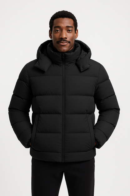 Down Jacket with Detachable Hood
