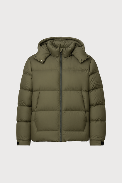 Down Jacket with Detachable Hood