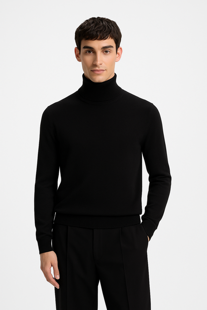 Wool turtleneck sweater