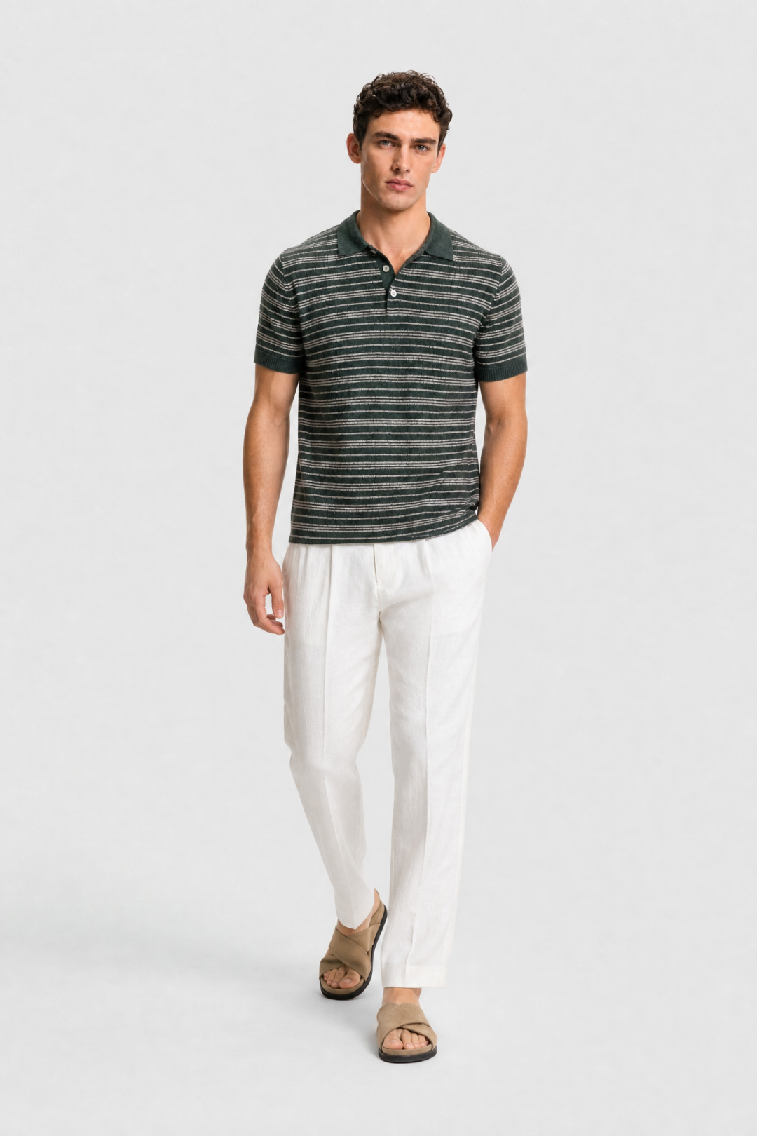 Striped Knit Polo-thumbmail-2