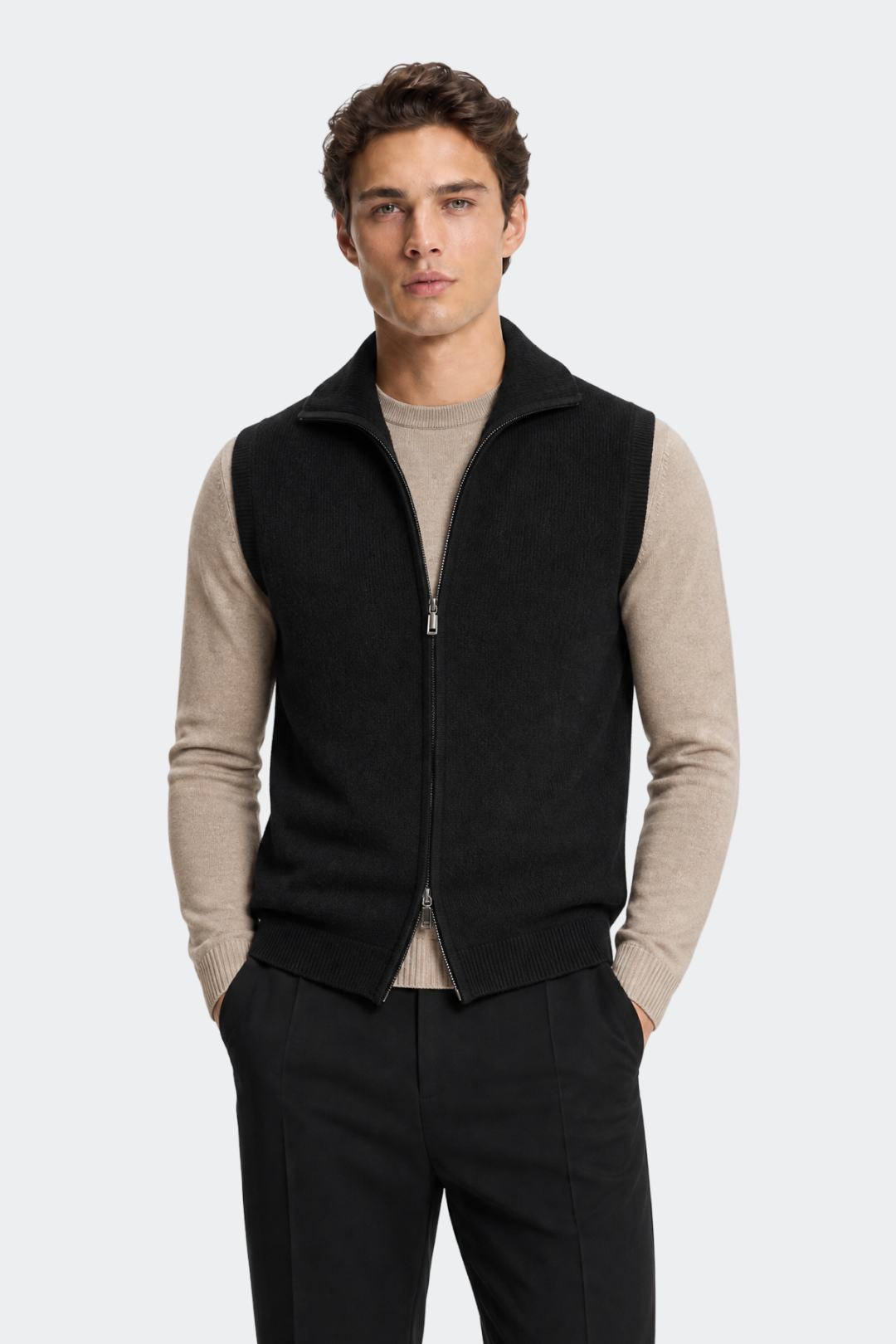 Men's Pure Cashmere Bodywarmer Vest-thumbmail-11
