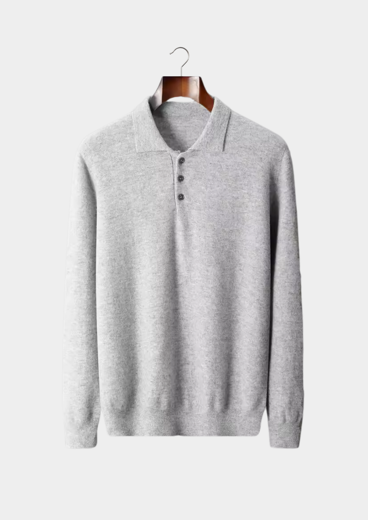 Men's Pure Extra-Fine Merino Wool Classic Sweater Polo-thumbmail-15