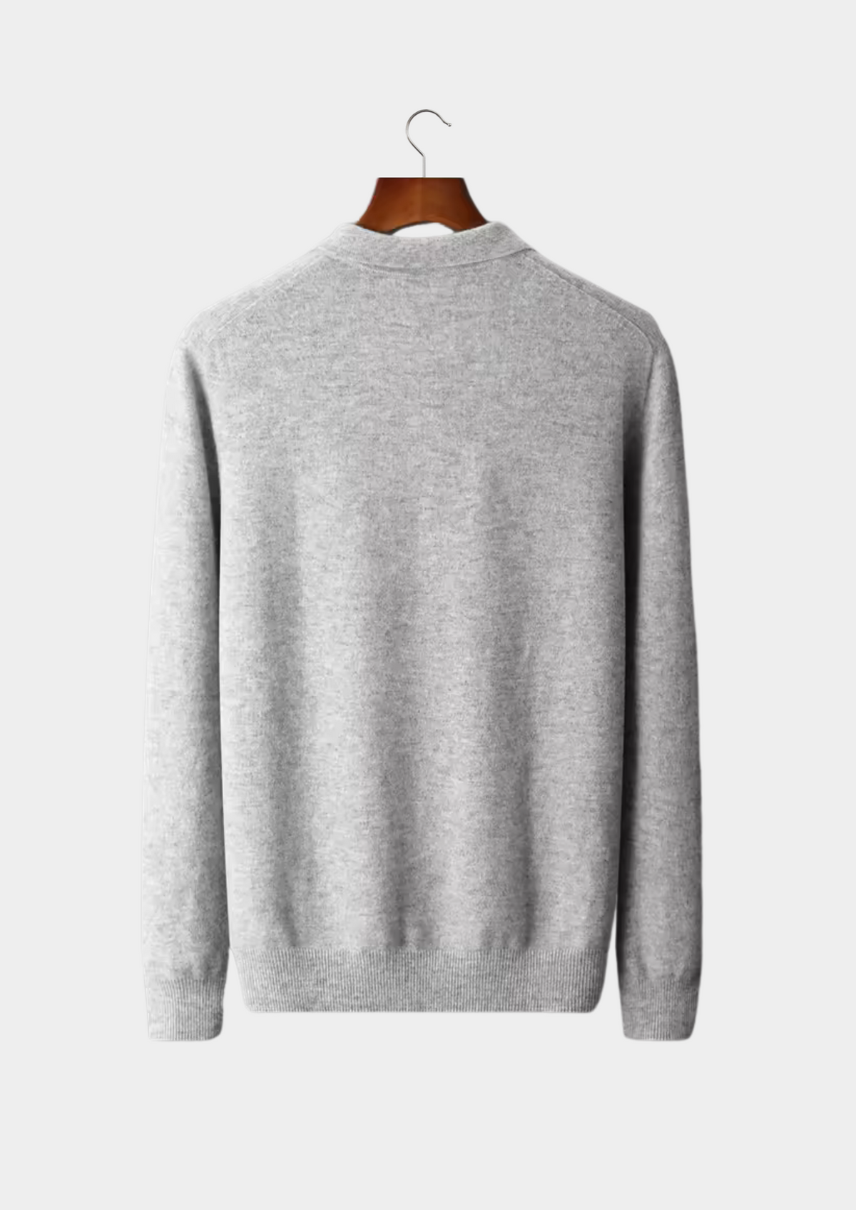 Men's Pure Extra-Fine Merino Wool Classic Sweater Polo-thumbmail-16