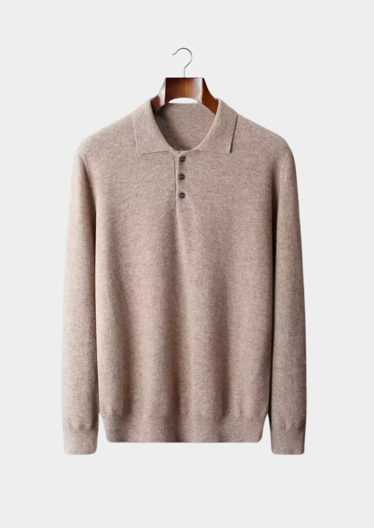 Men's Pure Extra-Fine Merino Wool Classic Sweater Polo-thumbmail-4