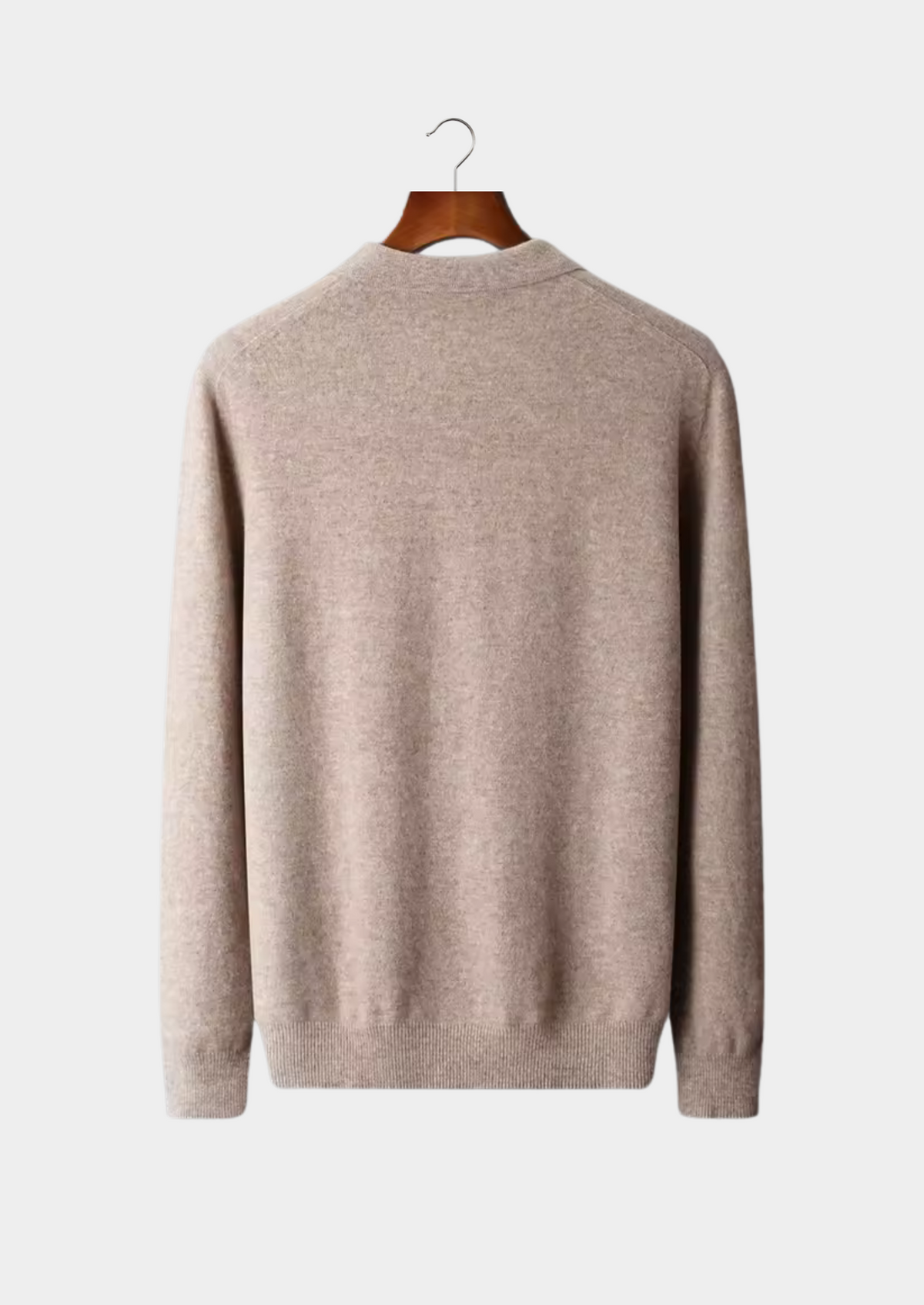 Men's Pure Extra-Fine Merino Wool Classic Sweater Polo-thumbmail-5