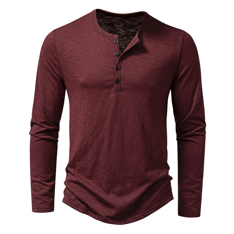 Long-Sleeve Henley Shirt