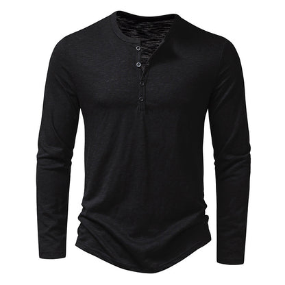 Long-Sleeve Henley Shirt