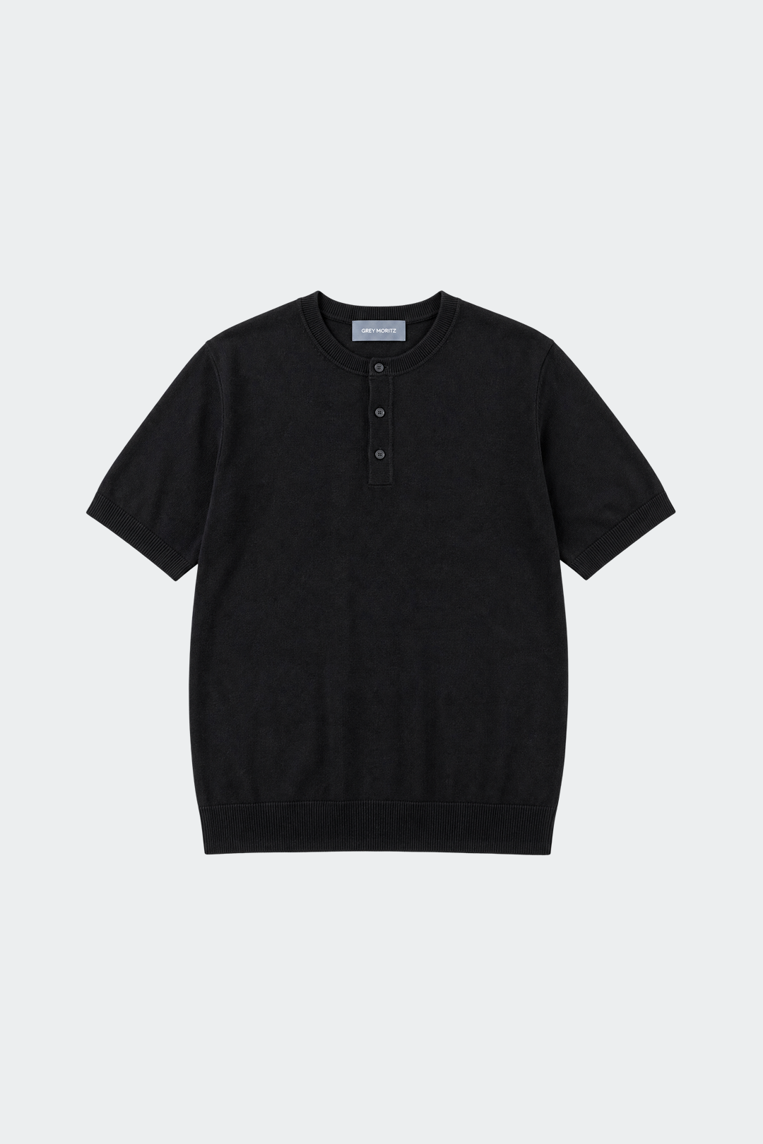 Knit Short Sleeve Henley T-Shirt-thumbmail-4