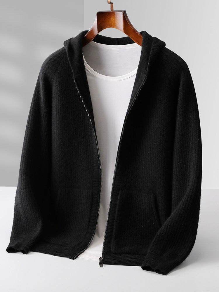 Hooded Full Zip Wool Cardigan-thumbmail-22