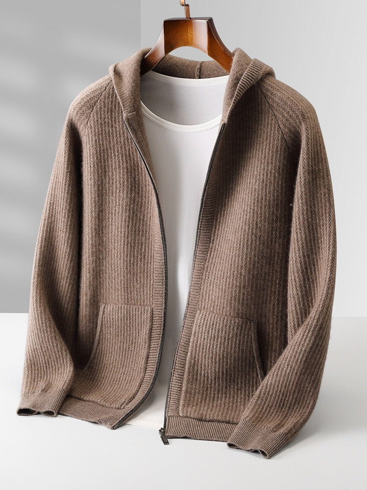 Hooded Full Zip Wool Cardigan-thumbmail-19
