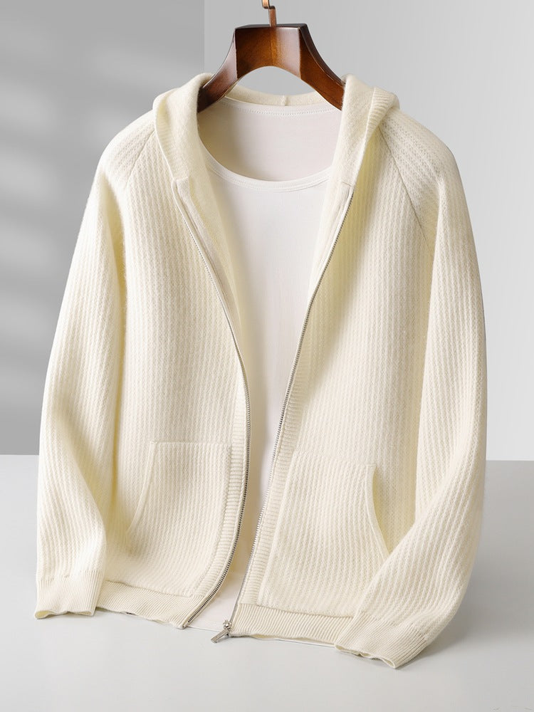 Hooded Full Zip Wool Cardigan-thumbmail-16