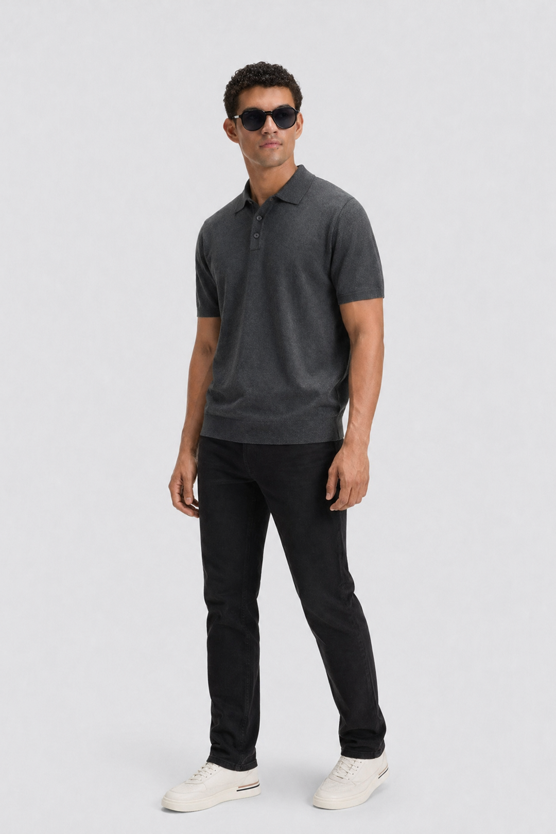 Knitted Cotton Polo Shirt-6