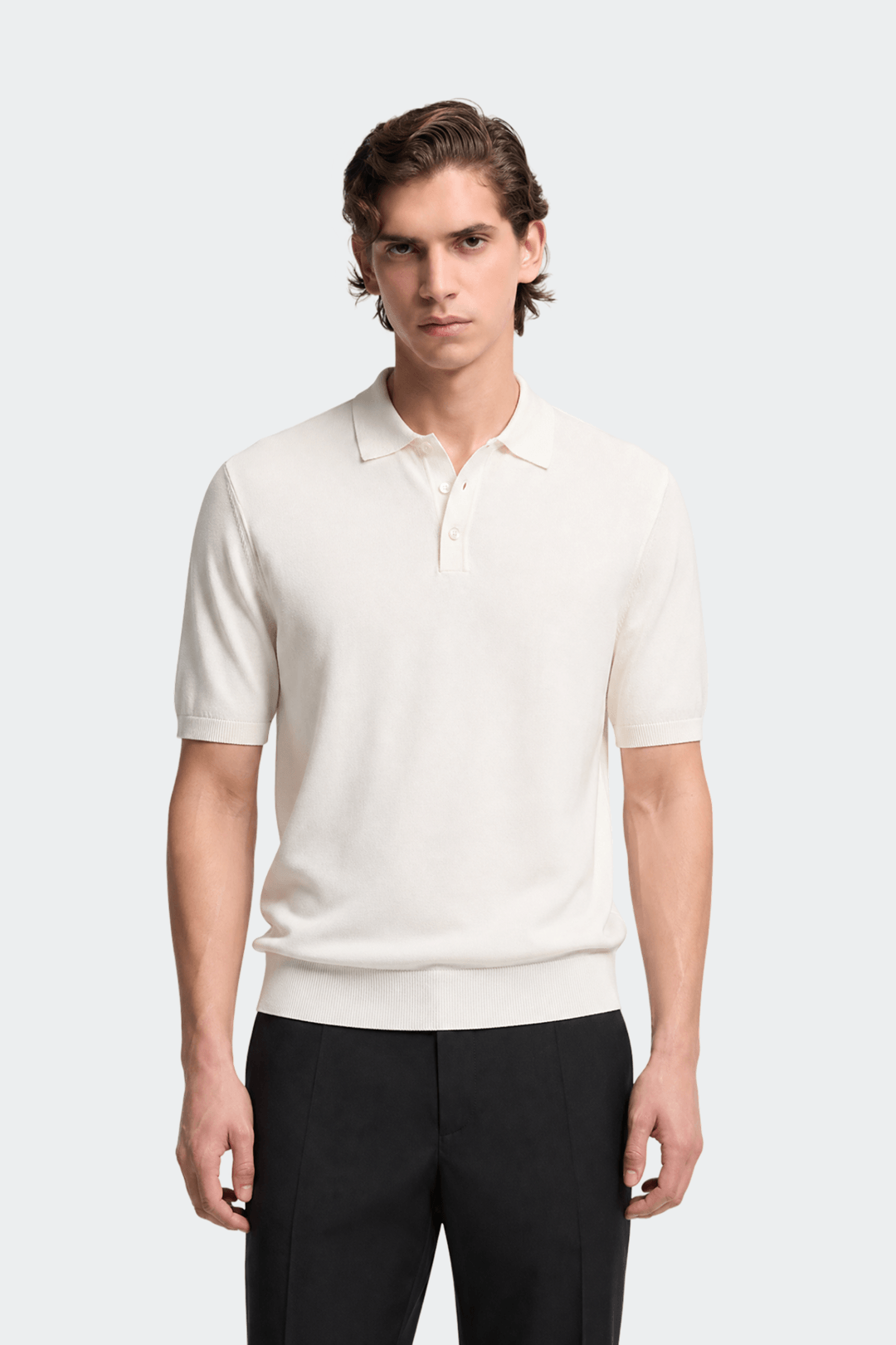 Knitted Cotton Polo Shirt-7