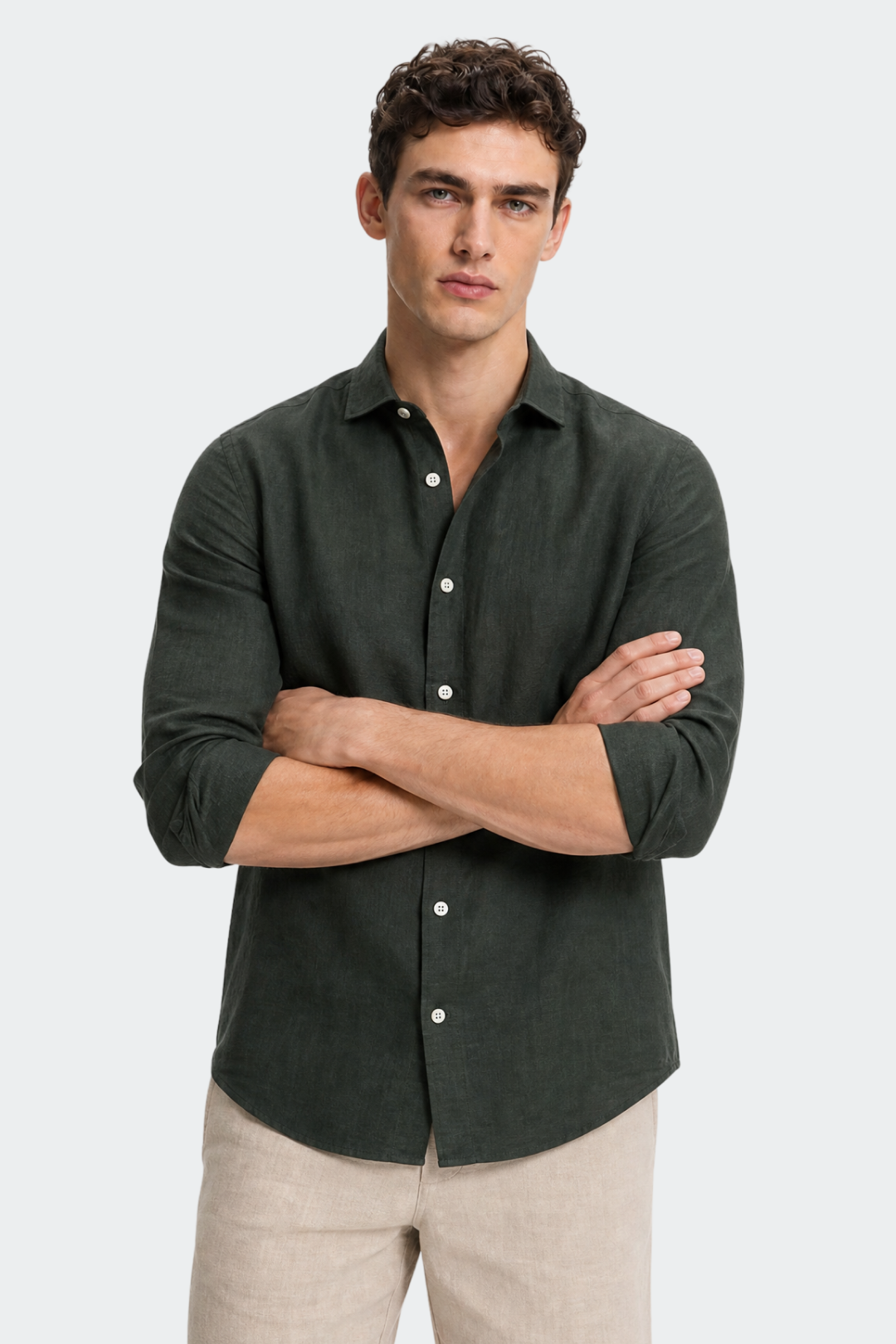 Pure Linen Shirt in Relaxed-Fit
