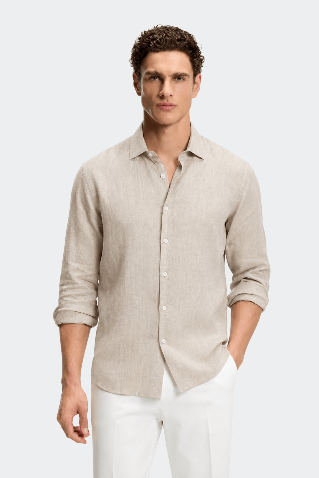 Long Sleeve Linen Shirt-5