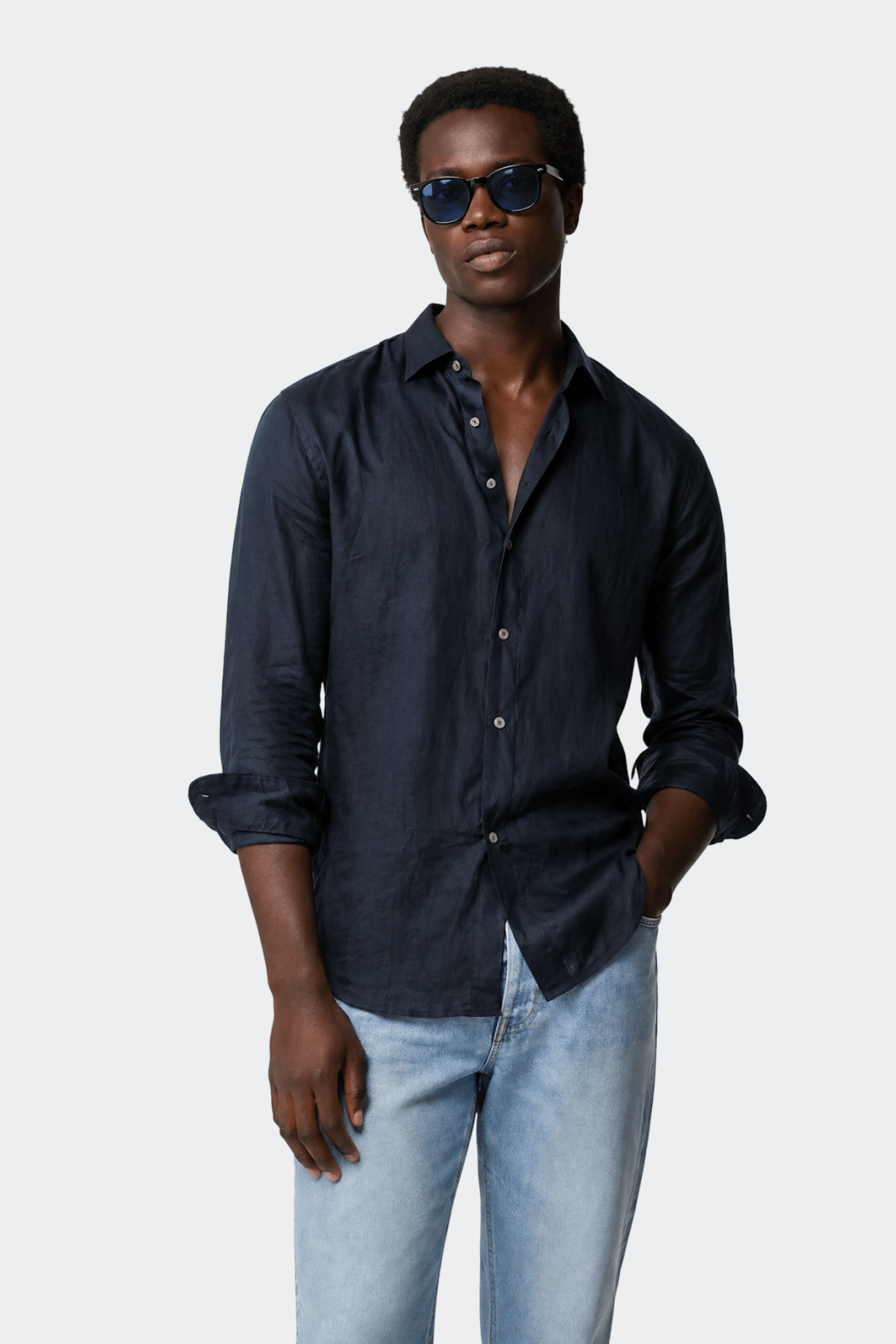 Long Sleeve Linen Shirt-7