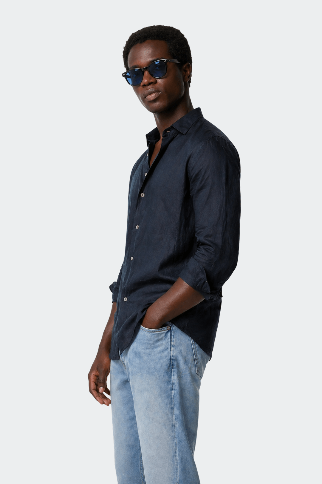 Long Sleeve Linen Shirt-9