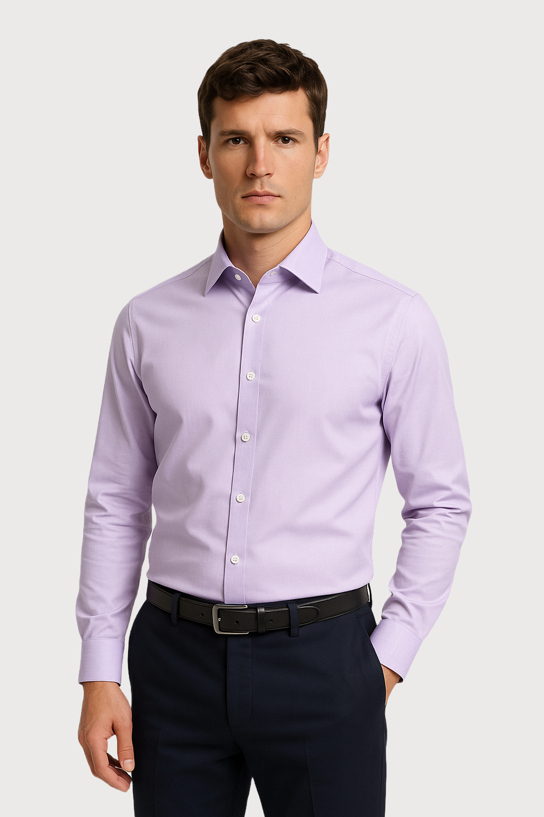 Slim-Fit Non-Iron Cotton Business Shirt