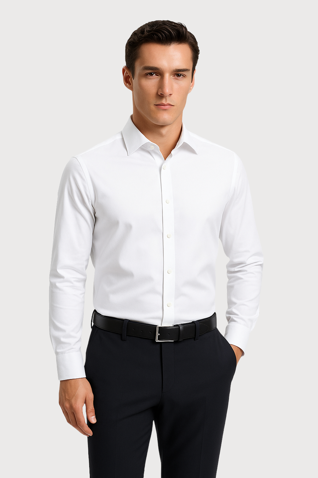 Slim-Fit Non-Iron Cotton Business Shirt
