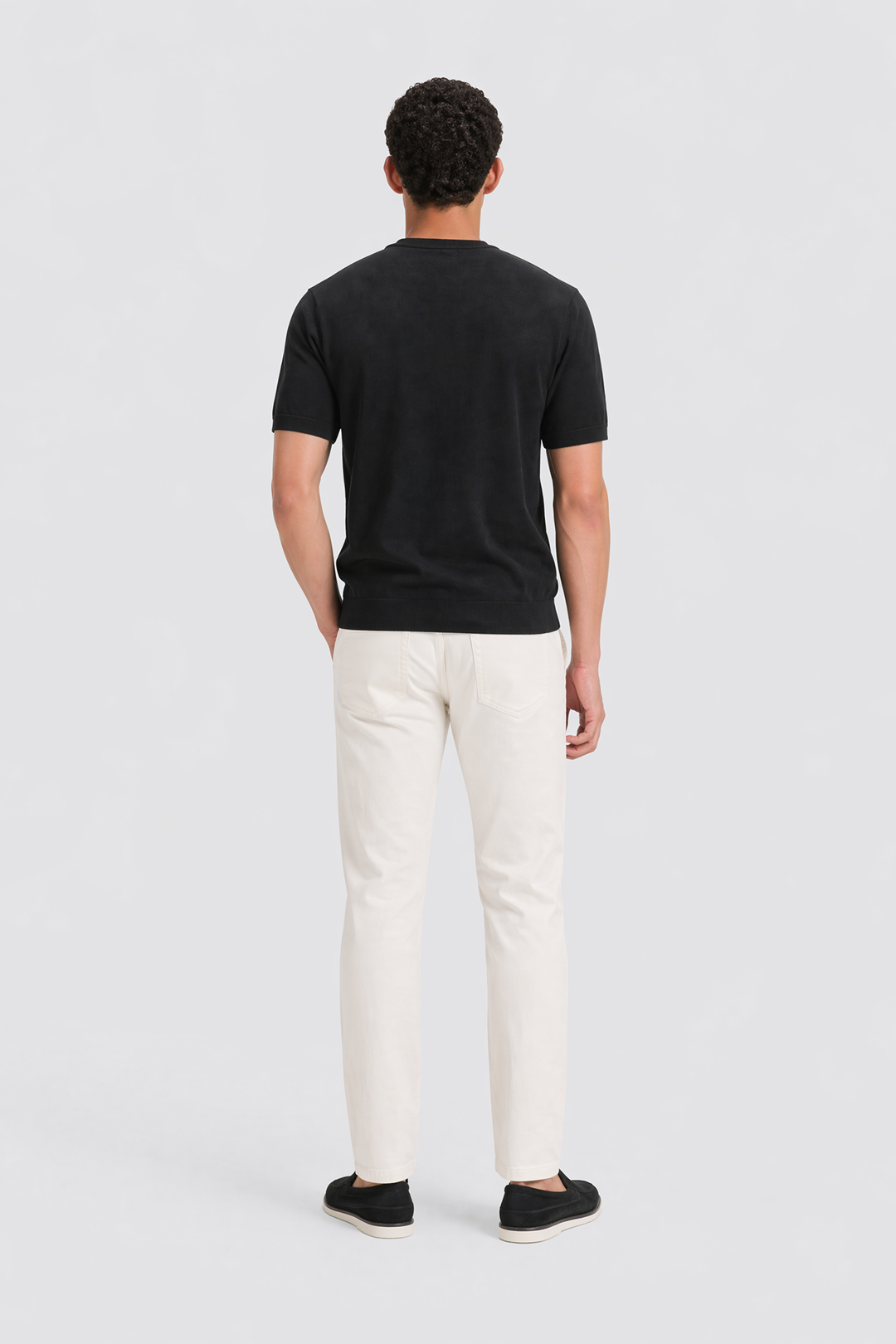 Knitted Cotton Crewneck T-Shirt-5