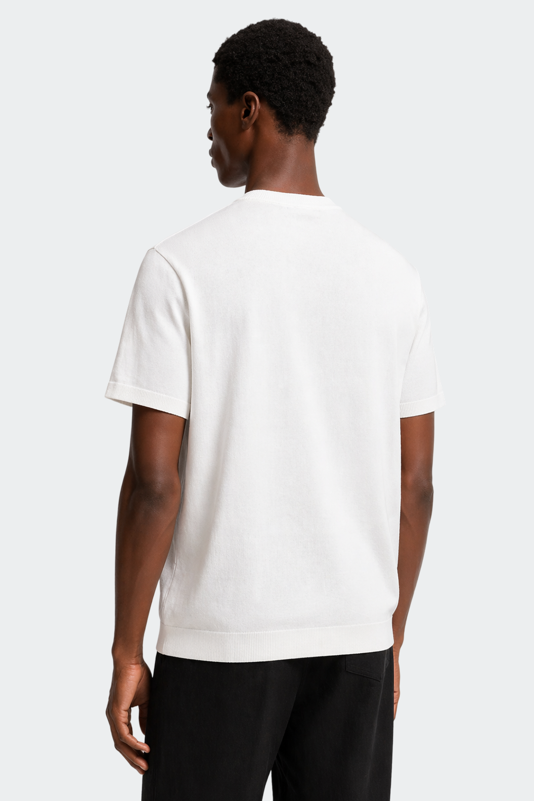 Knitted Cotton Crewneck T-Shirt-10