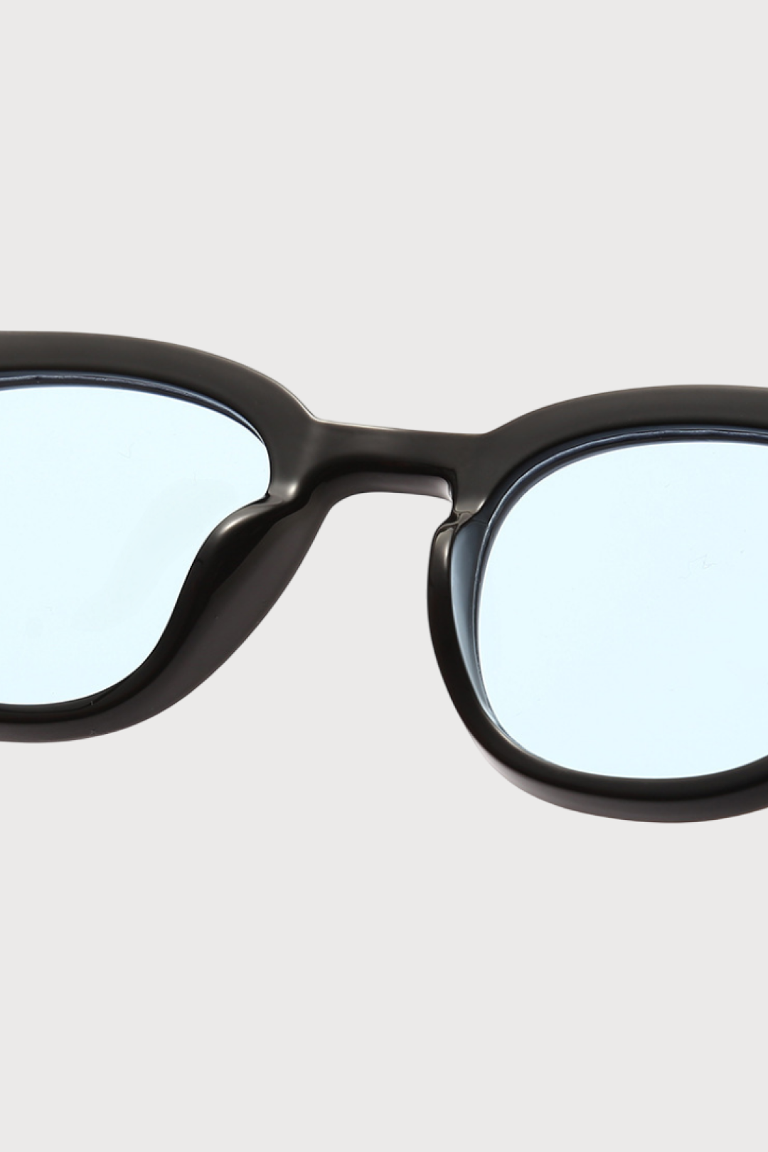 Black Polarized Round-Frame Sunglasses