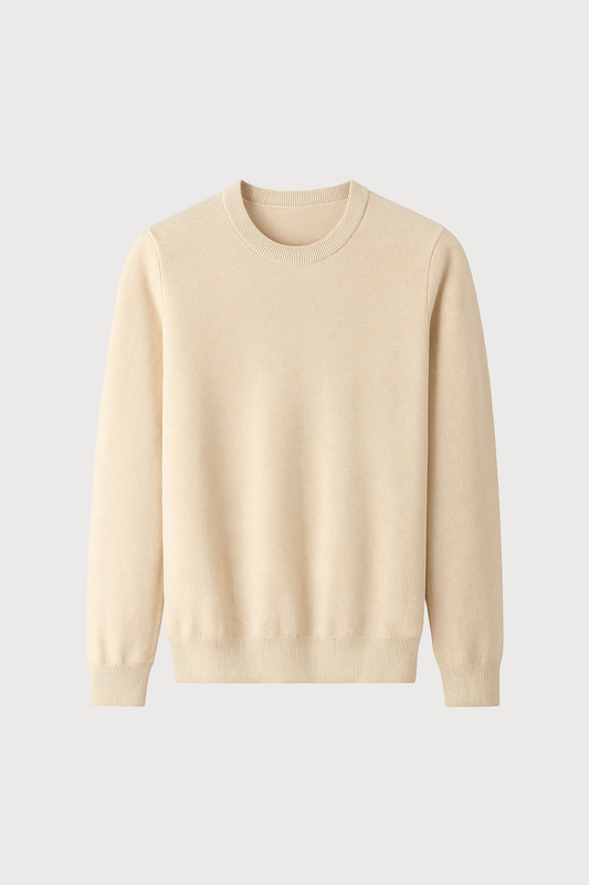Merino Wool Blend Crewneck Sweater