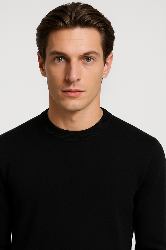 Merino Wool Blend Crewneck Sweater