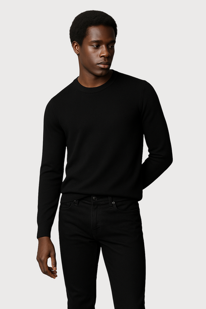 Merino Wool Blend Crewneck Sweater