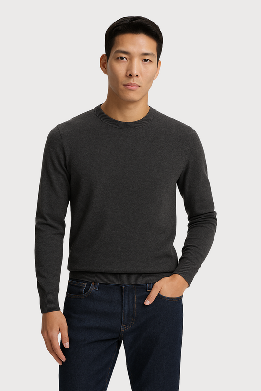 Merino Wool Blend Crewneck Sweater