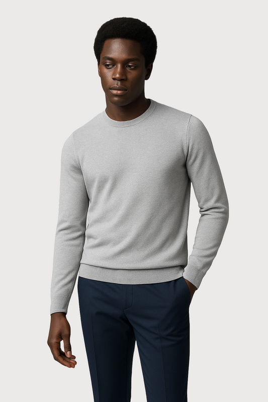 Merino Wool Blend Crewneck Sweater