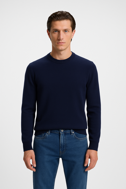 Merino Wool Blend Crewneck Sweater