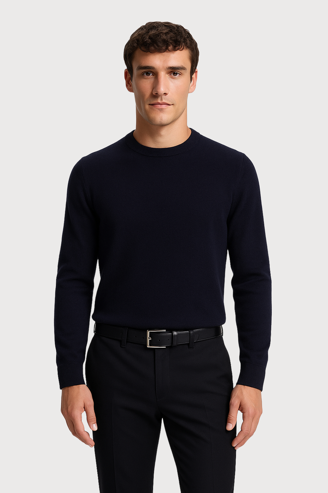 Merino Wool Blend Crewneck Sweater