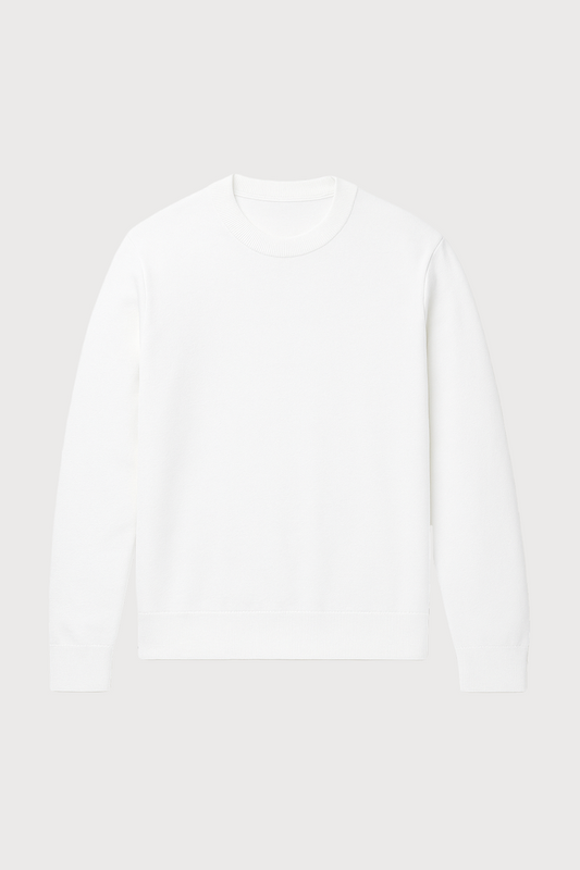Merino Wool Blend Crewneck Sweater