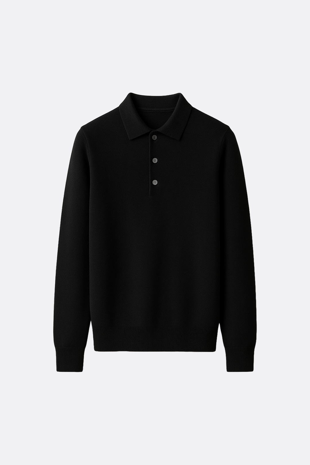 Wool Long-Sleeve Polo