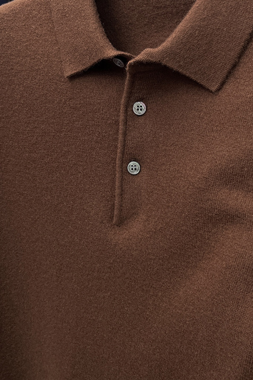 Wool Long-Sleeve Polo