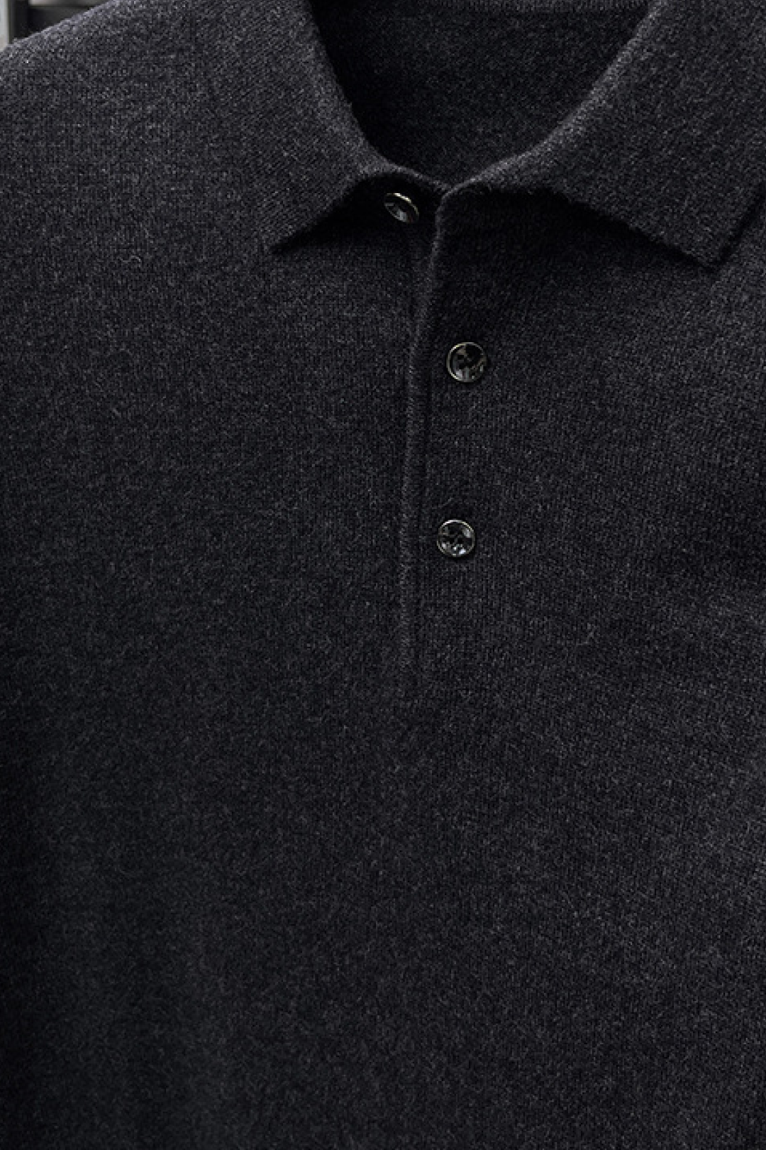 Wool Long-Sleeve Polo