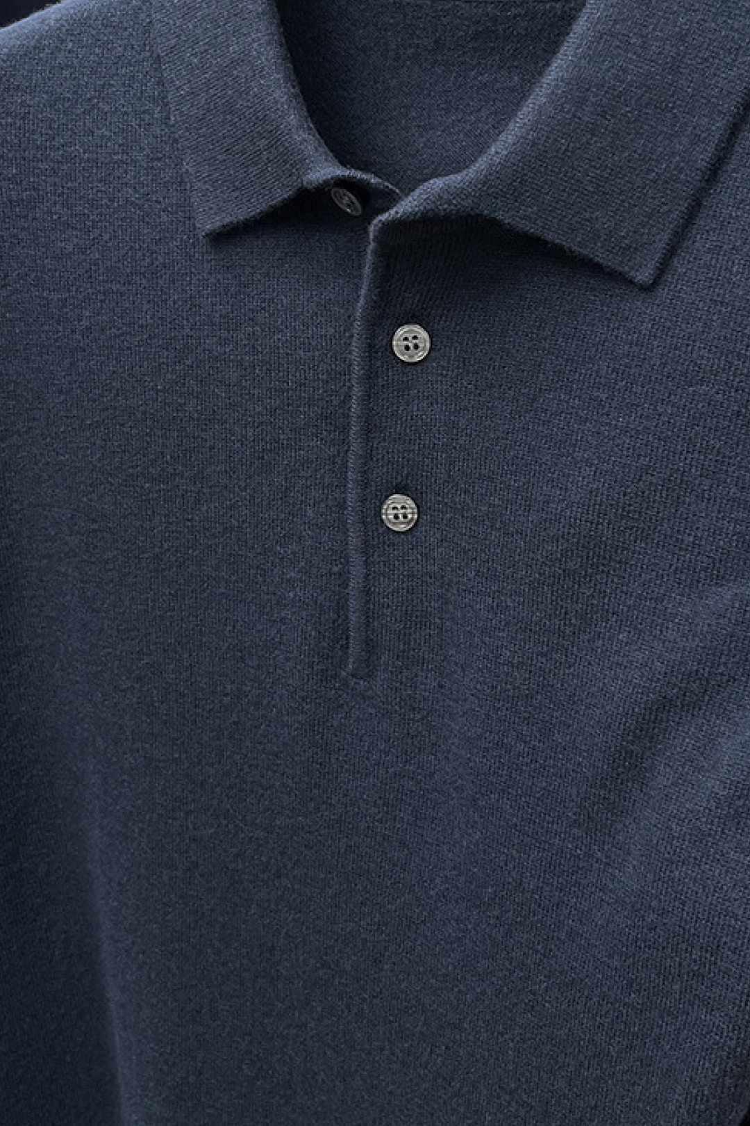 Wool Long-Sleeve Polo