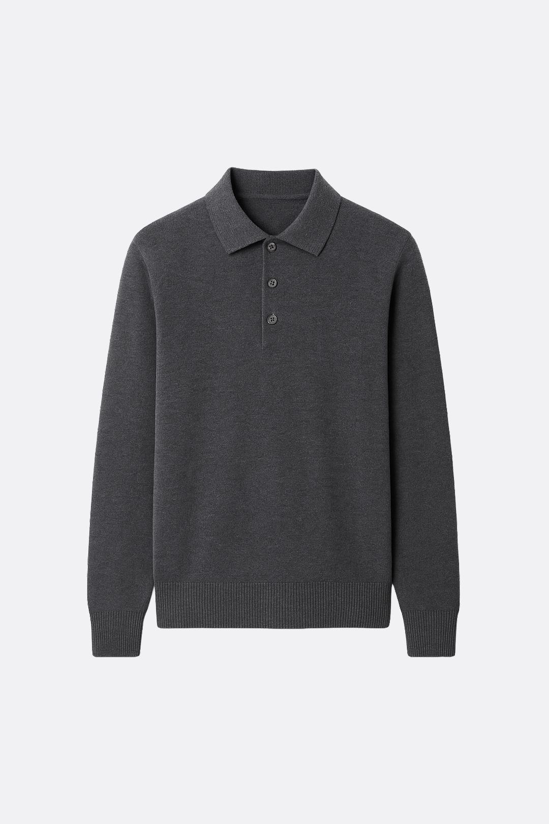 Wool Long-Sleeve Polo