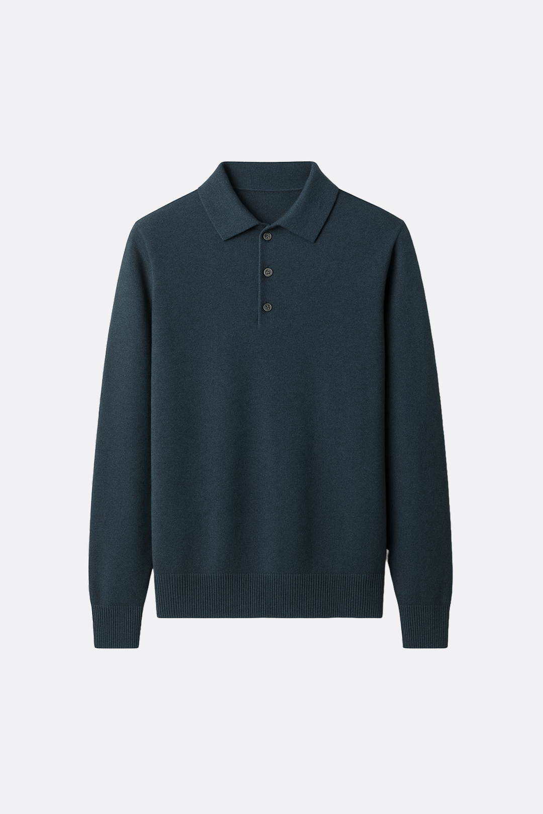 Wool Long-Sleeve Polo